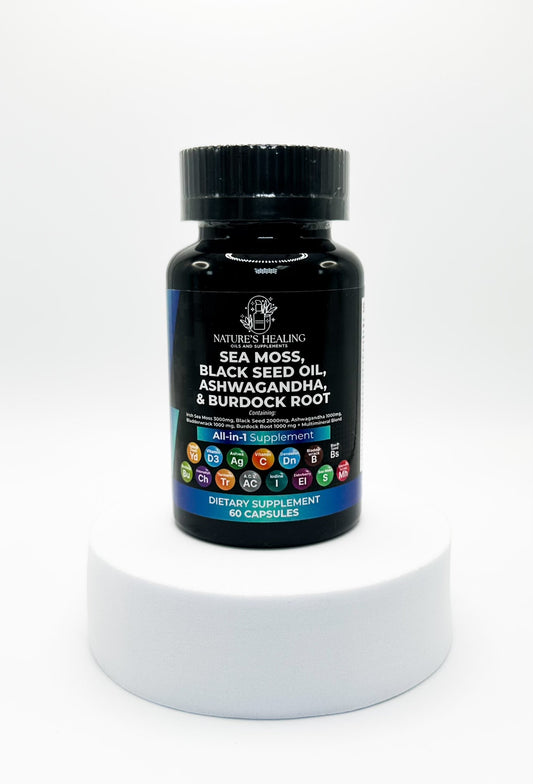 Irish Sea Moss Capsules Complex Sea Moss Advanced Plus Turmeric Extract with Bladderwrack & Burdock Root